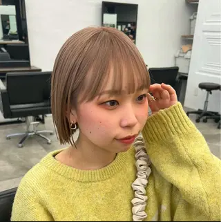 ショート カラー レイヤー/ボブ/透明 感カラー/nayuのヘアスタイル