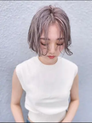 ショート カラー 園田あずさ/髪質改善 /透明感カラーのヘアスタイル