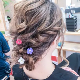 ロング ヘアアレンジ トップスタイリスト 💙藤原 純のヘアスタイル
