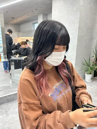 セミロング カラー パーマ ヘアアレンジ メンズ キッズ ネイル マツエク・マツパ アイブロウ PERCUT大阪堀江店所属・メンズヘアのカリスマ 北地 空のヘアスタイル