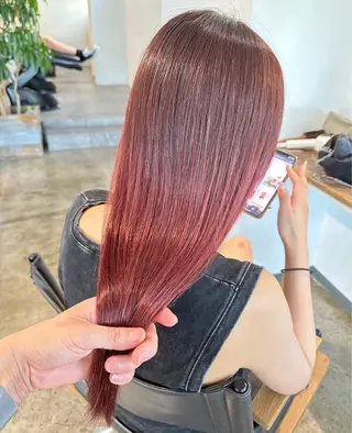 セミロング カラー ✨艶ブリーチカラー ✨四ノ宮裕己のヘアスタイル