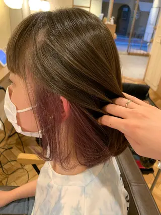 ミディアム u n aのヘアスタイル