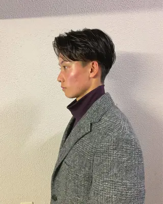 パーマ メンズ ヤマグチ リョウのヘアスタイル