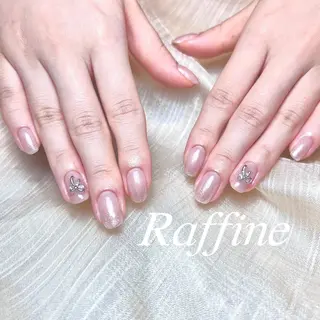 ネイル RAFFINE 月🦋🩵のネイルデザイン