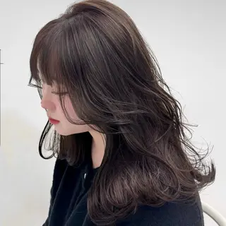セミロング GO TODAY 原宿Verno店所属・韓国風レイヤー/顔周 り×透明感/きょうのヘアスタイル
