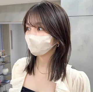 ミディアム カラー ナチュラル×色気パ ーマ 渋谷/マナミのヘアスタイル