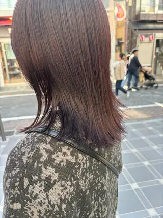 ミディアム カラー 池田理紗/メンズ カット/切りっぱなしのヘアスタイル