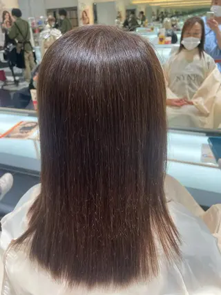 ミディアム 髪質改善カラー 清利あやなのヘアスタイル