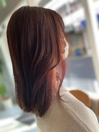 セミロング カラー 菊地 美憂のヘアスタイル