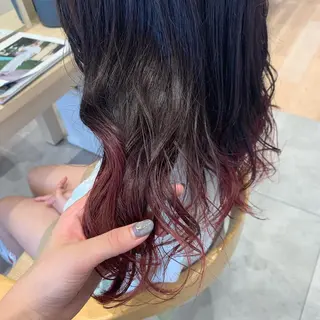 セミロング カラー 吉原 由菜のヘアスタイル