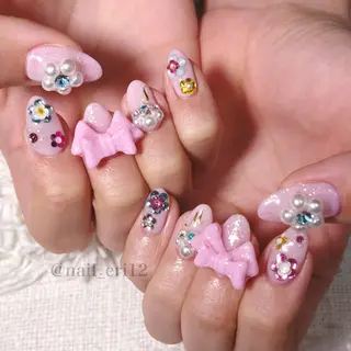 ミディアム ネイル nail salon &e eriのネイルデザイン