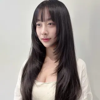 ロング 似合わせ前髪／ 小顔カット🎀そうのヘアスタイル