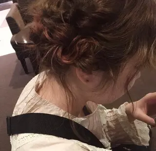 セミロング カラー パーマ ヘアアレンジ 髪質改善🫧ベージュ 椙山 響のヘアスタイル