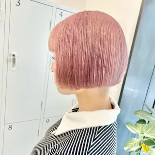 ショート カラー 🤍髪質改善➕透明感 カラー🤍川上葵のヘアスタイル