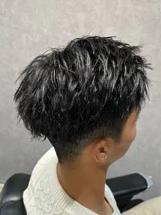 ミディアム パーマ CuMARi所属・予約の95%パーマ 🌈men's専門店のヘアスタイル