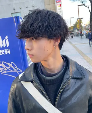 ミディアム パーマ メンズ 🔱メンズパーマ特化 🔱山下和輝のヘアスタイル