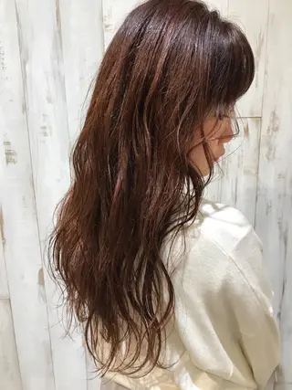 ロング カラー SiiＱbyLuca所属・鈴木 まりやのヘアスタイル
