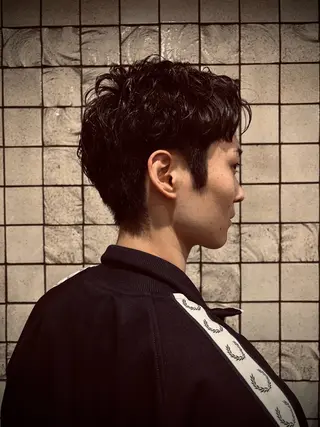 ショート パーマ メンズ ヒロ銀座 miu 7/1から新宿店のヘアスタイル