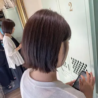 ショート カラー 透明感カラー/韓国 ヘア🩶yuri🩵のヘアスタイル