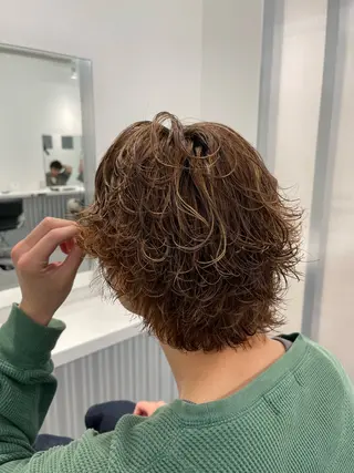 ショート パーマ メンズ メンズ特化/パーマ フェザーパーマ/来星のヘアスタイル