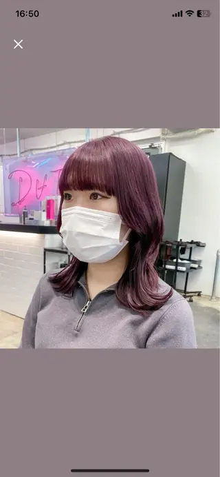 セミロング カラー 💗💗韓国レイヤー yu-ki💗💗のヘアスタイル