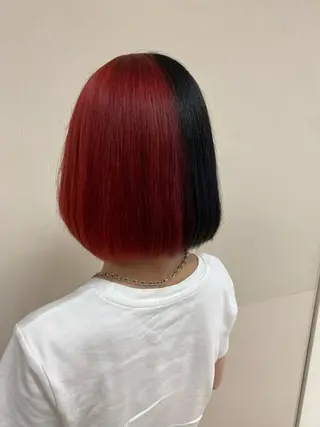 ミディアム カラー ヘアアレンジ 丸谷 みくのネイルデザイン