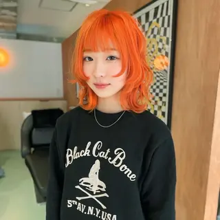 ミディアム カラー 丹 tan所属・Saaya/レイヤー /ケアブリーチのヘアスタイル