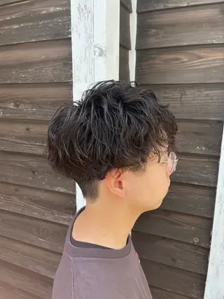 パーマ メンズ 篠田 翔太のヘアスタイル