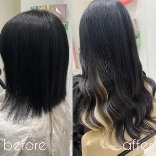 ロング カラー 新宿/韓国ヘア 中明度カラー/かやのヘアスタイル