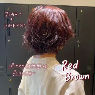 ミディアム カラー 暖色艶color / ボブ🦩Rioのヘアスタイル
