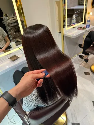 ロング カラー 髪質改善･縮毛矯正 特化･ユウシンのヘアスタイル