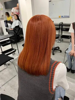 ロング mina/暖色カラー 🥀韓国風カット🥀のヘアスタイル