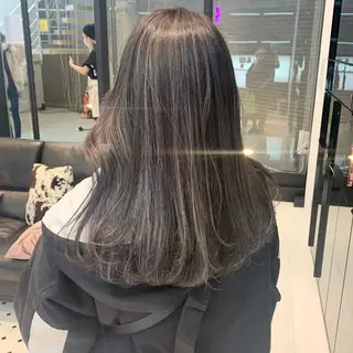 セミロング カラー ハッシュカット/ハイ トーン/MANAMIのヘアスタイル