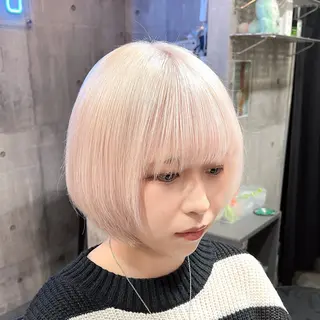 ショート カラー ✨ブリーチ支持No1 複雑履歴修正/舘岡のヘアスタイル