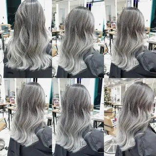 セミロング カラー 艶髪✨ブリーチ職人 井手正康のヘアスタイル