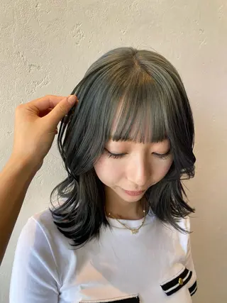 ミディアム MAHIRO🍒半田 /ブリーチ/カットのヘアスタイル