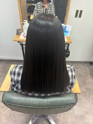 ミディアム ブリーチなしWカラー /艶髪/横浜/暖色のヘアスタイル