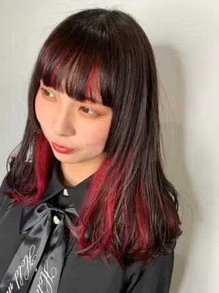 セミロング カラー 立川/シールエクステ /みづきのヘアスタイル