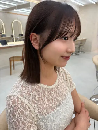 ミディアム カラー sand 池袋所属・sand🎀 似合わせカット♡桃花のヘアスタイル
