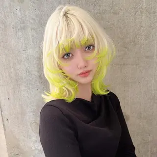 ミディアム MONIQA【モニカ】所属・名古屋ハイトーン/ 🐶ブリーチ専門店のヘアスタイル