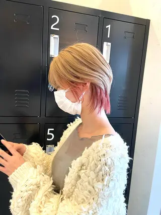 ショート カラー 田中   麗彩也のヘアスタイル