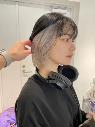 ショート カラー ヘアアレンジ 🎗秋山勇 /三宮指名No.1のヘアスタイル