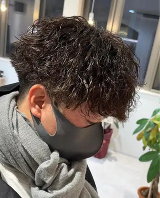 ショート パーマ メンズ AI TOKYO  横浜店所属・メンズ支持数No.1 👑リュウ👑のヘアスタイル