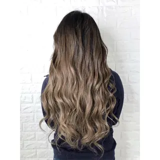 ロング カラー KIZU 髪質改善 オカルト怪談のヘアスタイル