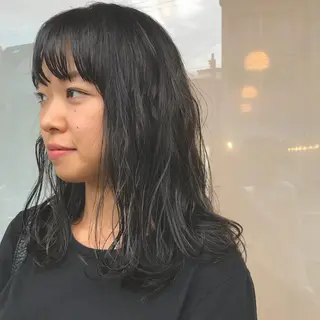 セミロング カラー ヘアアレンジ Kawaguchi Arisaのヘアスタイル
