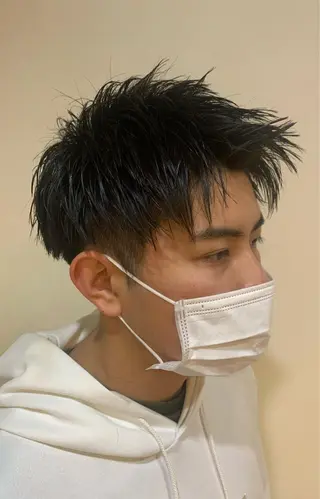 ショート カラー パーマ メンズ 店長/髪質改善/ ナチュラル/松若 優のヘアスタイル