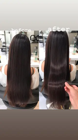 ロング カラー パーマ ブリーチ縮毛矯正 /髪質改善/KEIのヘアスタイル