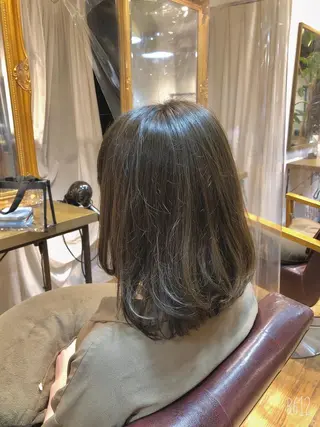 セミロング カラー 💖透明感カラー💖 坂本万由子のヘアスタイル