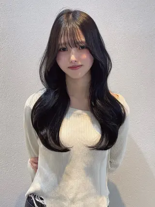 ロング 🇰🇷韓国ヘア 🤍レイヤーカットのヘアスタイル