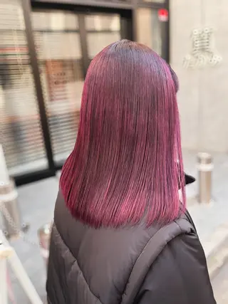 セミロング カラー ルーツカラー/ デザインカラー/井川のヘアスタイル